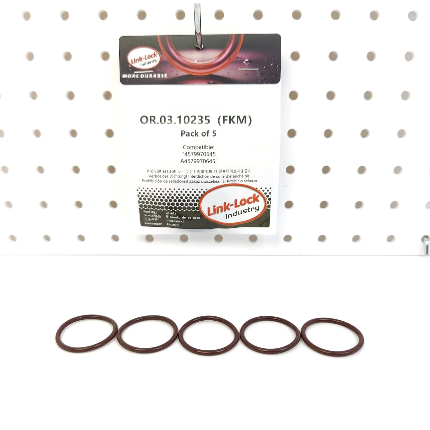 LINK-LOCK 5PCS OR.03.10235 FKM Viton Sealing O-Ring Kit of Oil injection port 4579970645 A4579970645 For MERCEDES-BENZ-OM902 OM906 OM909 OM471 OM473