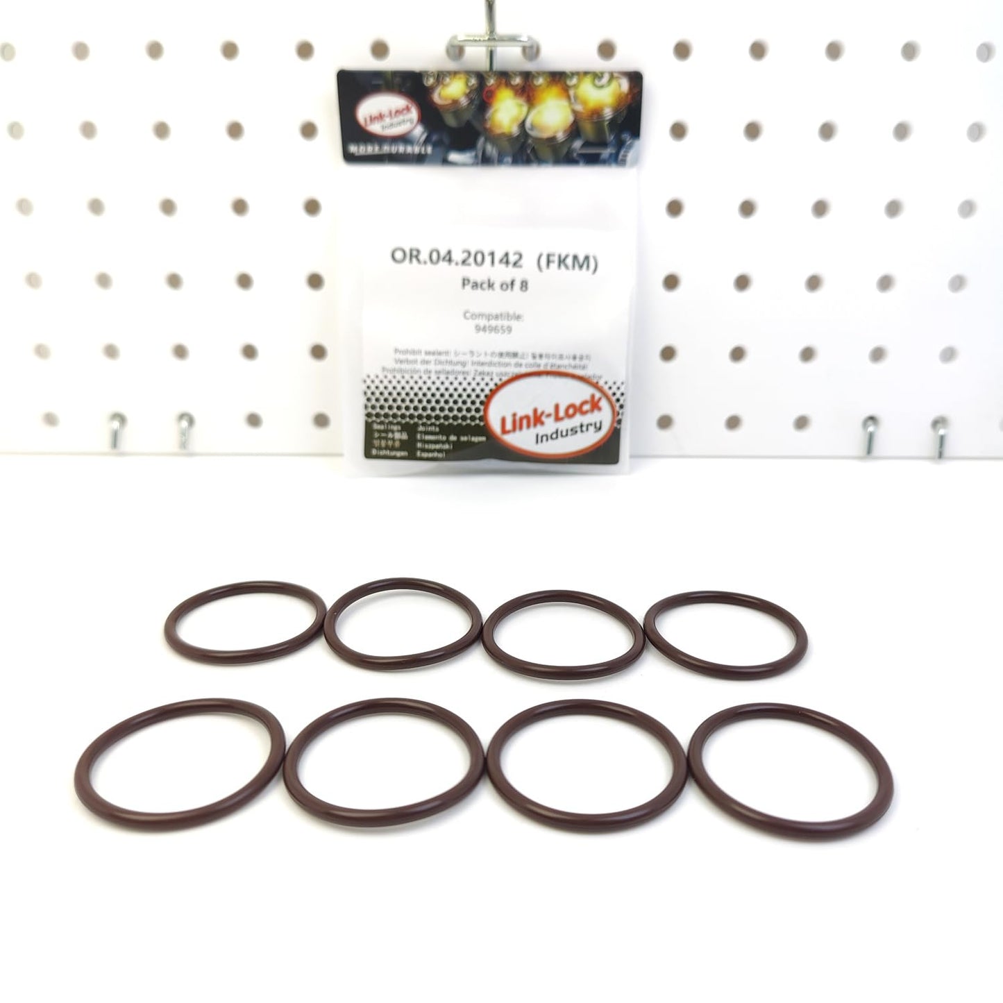 LINK-LOCK 8PCS OR.04.20142 FKM ヴィトンエンジンオイルセパレーター用Oリングキット ボルボ用 949659