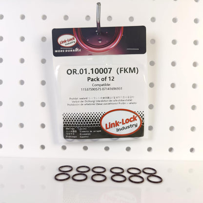 LINK-LOCK 12PCS FKM Viton OR.01.10007 Turbocharging Pipeline O-Ring 11537590575 07141696931 for BMW N55 B58