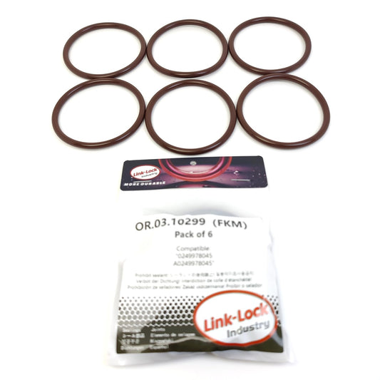 LINK-LOCK 6個組 OR.03.10299 ターボチャージャー用 FKMバイトンシーリングOリングキット 0249978045 A0249978045 メルセデスベンツ M274用
