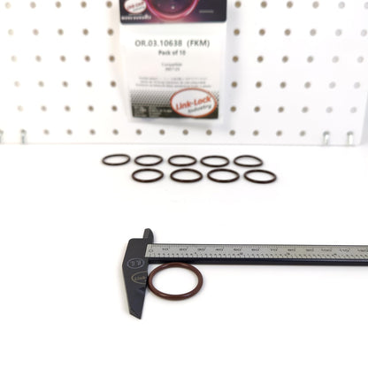 LINK-LOCK 10PCS OR.03.10638 FKMバイトン 22.9×2.45 シーリングユニバーサルOリングキット 2907123 スカニア用
