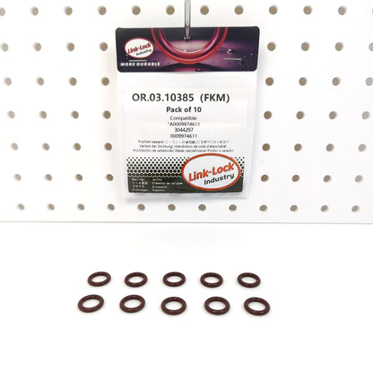 LINK-LOCK 10個 OR.03.10385 FKMバイトンシーリングOリングキット ターボチャージャーオイルフィラーポート用 A0009974611 3044297 0009974611 メルセデスベンツ-OM654 OM656用