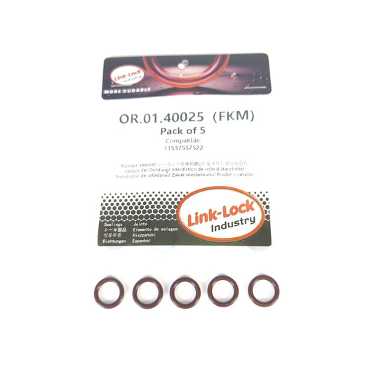 LINK-LOCK 5PCS FKM Viton OR.01.40025 エンジンオイルフィルターカバー Oリングガスケット 11537557522 BMW N63 N74用