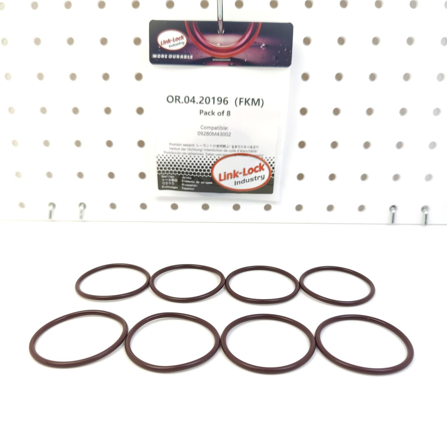 LINK-LOCK 8個 OR.04.20196 FKM Viton 39.5×2.6 シーリングユニバーサルOリングキット スズキ用 09280M43002