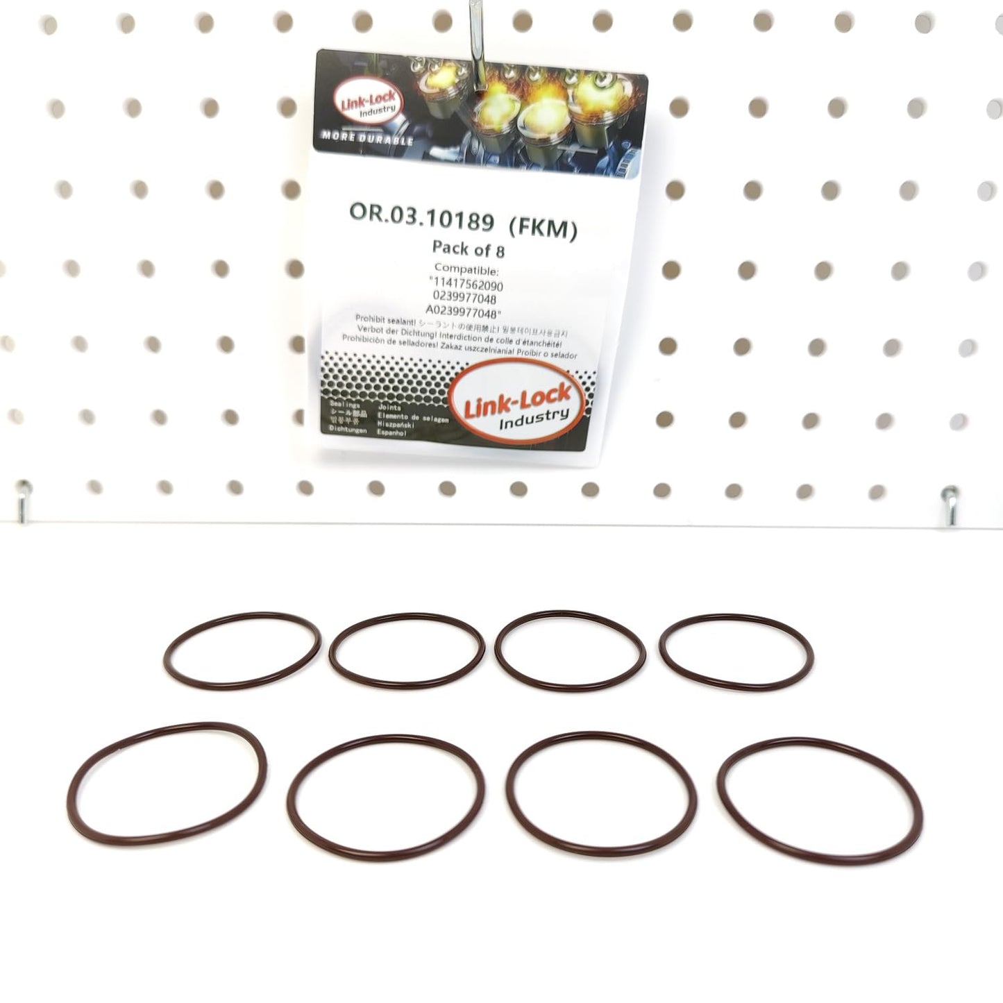 LINK-LOCK 8PCS OR.03.10189 FKM Viton Sealing O-Ring Kit of Oil Suction Pipe 11417562090 0239977048 A0239977048 For BMW-N63 N74 For ROLLS-ROYCE-N74B66A