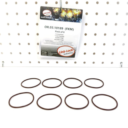 LINK-LOCK 8PCS OR.03.10189 FKM Viton Sealing O-Ring Kit of Oil Suction Pipe 11417562090 0239977048 A0239977048 For BMW-N63 N74 For ROLLS-ROYCE-N74B66A