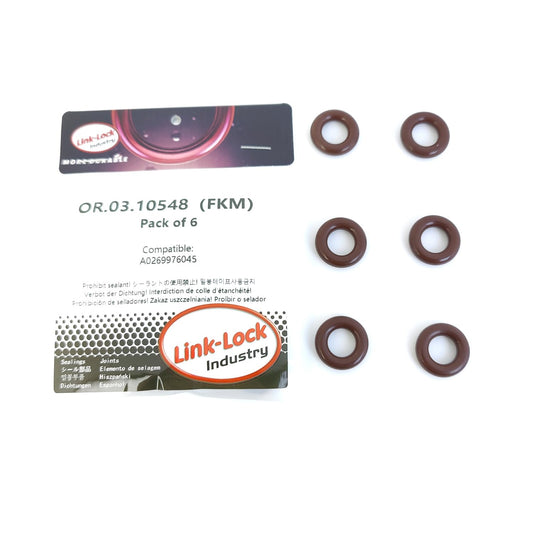 LINK-LOCK 6PCS OR.03.10548 FKM Viton Sealing O-Ring Kit of Crankcase vent A0269976045 For MERCEDES-BENZ