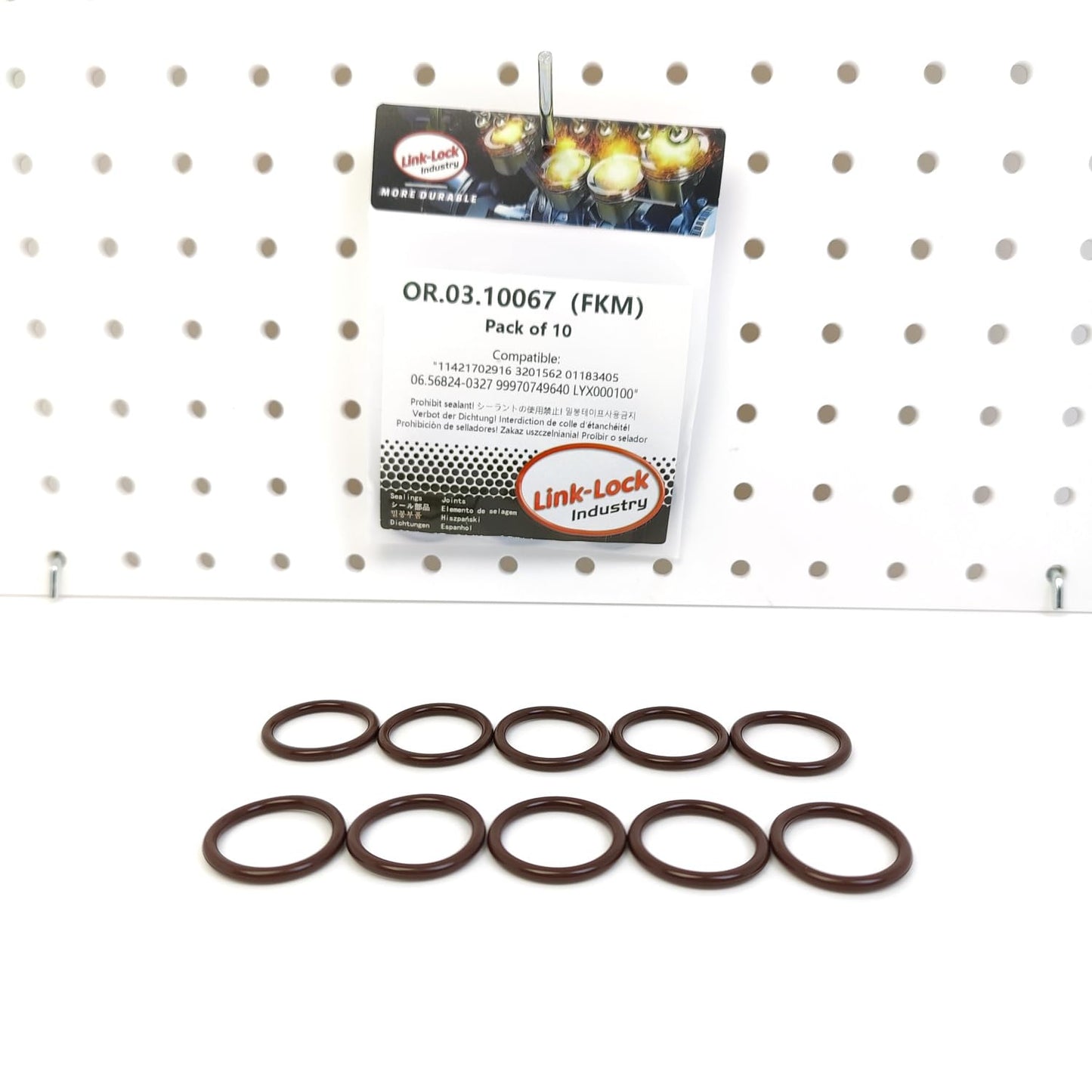 LINK-LOCK 10PCS OR.03.10067 FKM Viton Sealing O-Ring Kit Of Engine oil pipeline 11421702916 3201562 01183405 06.56824-0327 99970749640 LYX000100 For BMW-M60 M62 M73 M70 S62 S70