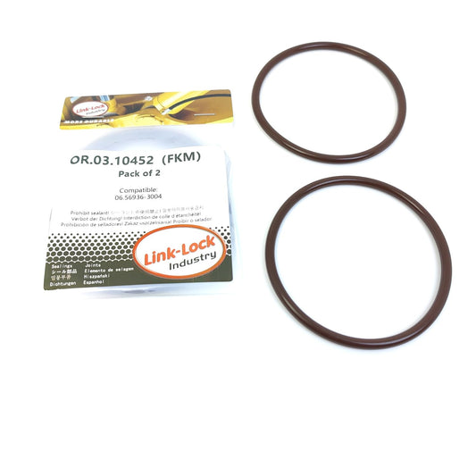 LINK-LOCK 2PCS OR.03.10452 FKM Viton Sealing O-ring Kit of Turbocharger 06.56936-3004 For MAN