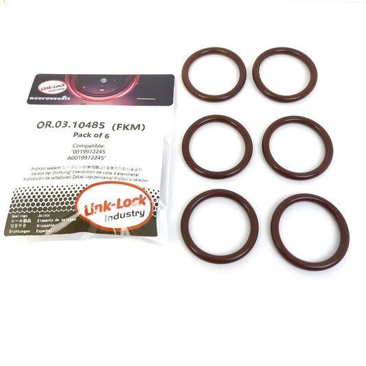 LINK-LOCK 6개입 OR.03.10485 FKM 바이톤 36x5 실링 유니버설 O-링 키트 0019972245 A0019972245 메르세데스-벤츠용