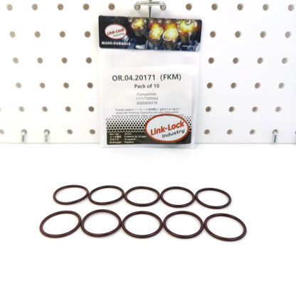 LINK-LOCK 10PCS OR.04.20171 FKM VitonエキゾーストマニホールドOリングキット 11717590062 6000608378 BMW-N43用 FIAT用