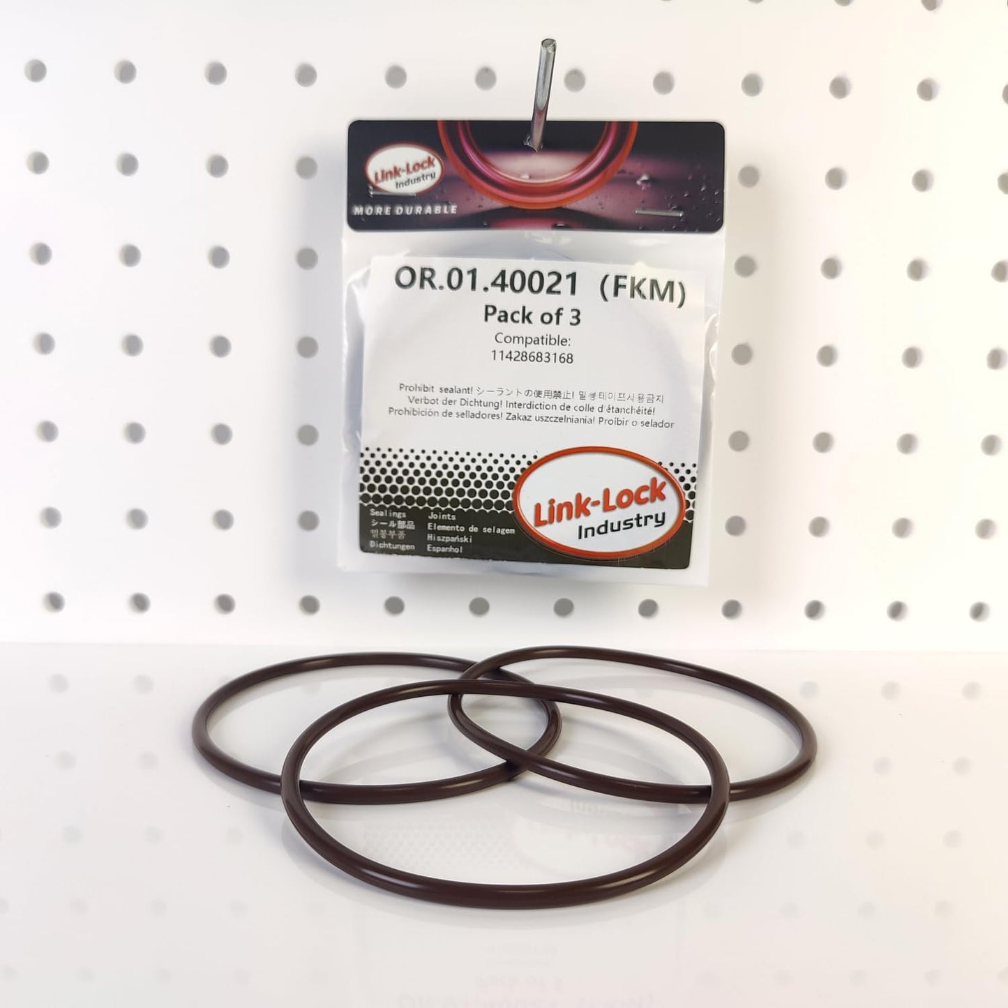 LINK-LOCK 3PCS FKM Viton OR.01.40021 Engine Oil filter cover O-RING gasket 11428683168 for BMW N51 N52 N53 N54 N55 N20 S55