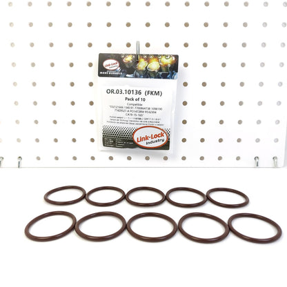 LINK-LOCK 10PCS OR.03.10136 FKM Viton Sealing O-Ring Kit Of Cooling water pipe PO14728M R532304 1340.91 7700864738 For CITROËN For FLAT For FORD-USA For MAZDA For LAND ROVER-DT224 DT244
