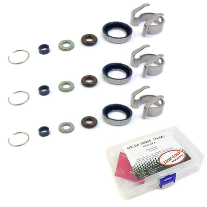 LINK-LOCK 3Set OK.04.10035 fuel injector repair kit 12618798 with FKM Viton O-RING For BUICK For CHEVROLET For CADILLAC 2.8L 3.6L LLT LP1 LFX
