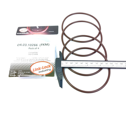LINK-LOCK 4PCS OR.03.10266 FKM Viton Sealing O-Ring Kit of Water Pump 030121043B For AUDI-FY HC HJ FZ HD HB HH For VW-FA GG GT FJ GK HA For SEAT