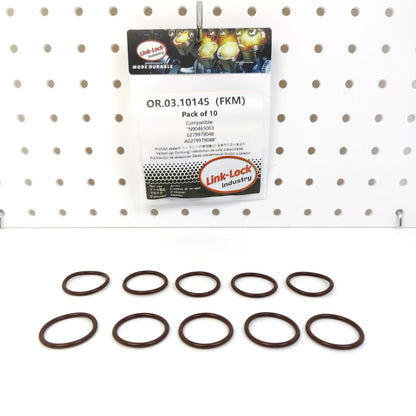 LINK-LOCK 10PCS OR.03.10145 FKM Viton Sealing O-Ring Kit of Cooling water pipe N90465003 0279979048 A0279979048 For AUDI-CASA CEUC CTGE CASB CGTA For MERCEDES-BENZ-M271 For VW-CASA CASC CATA CASB