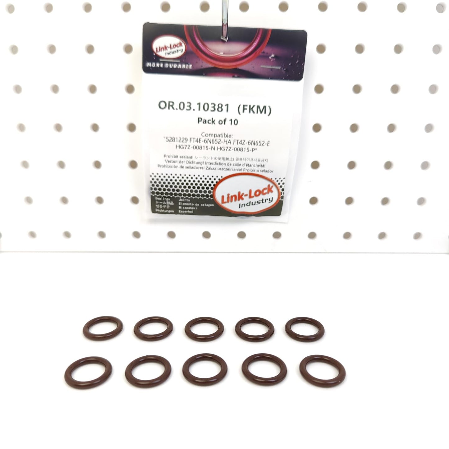 LINK-LOCK 10PCS OR.03.10381 FKM Viton Sealing O-Ring Kit of Turbocharger Oil Drain 5281229 FT4E-6N652-HA FT4Z-6N652-E HG7Z-00815-N HG7Z-00815-P For FORD USA-C20 C30 C35 N38 N48 T23