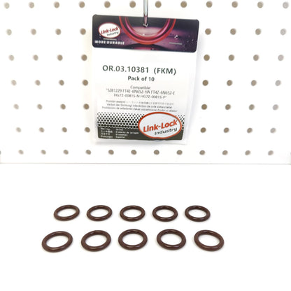 LINK-LOCK 10PCS OR.03.10381 FKM Viton Sealing O-Ring Kit of Turbocharger Oil Drain 5281229 FT4E-6N652-HA FT4Z-6N652-E HG7Z-00815-N HG7Z-00815-P For FORD USA-C20 C30 C35 N38 N48 T23