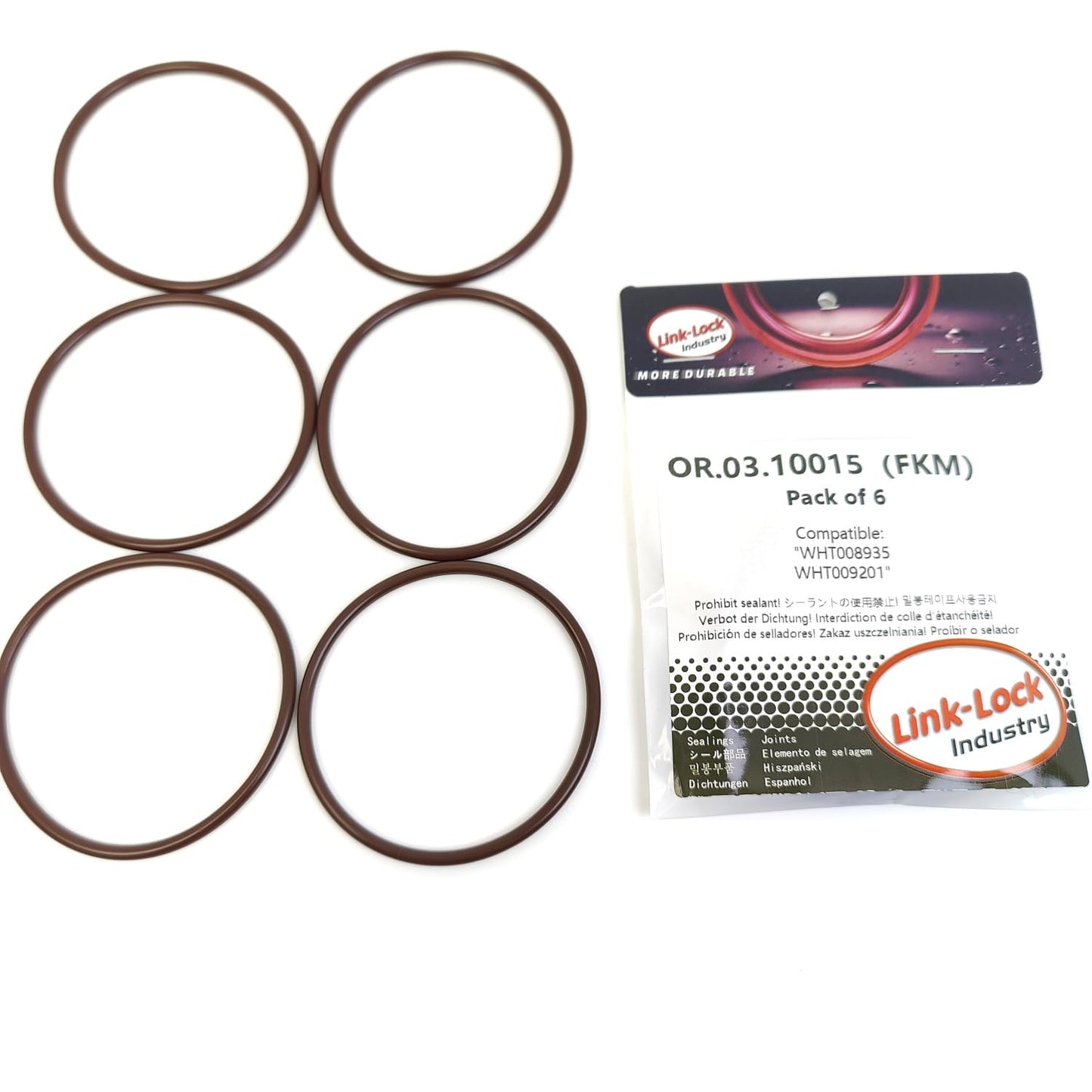 LINK-LOCK 6PCS OR.03.10015 FKM Viton Sealing O-Ring Kit Of Half shaft support WHT008935 WHT009201 For AUDI E-TRON Q8 E-TRON SUV