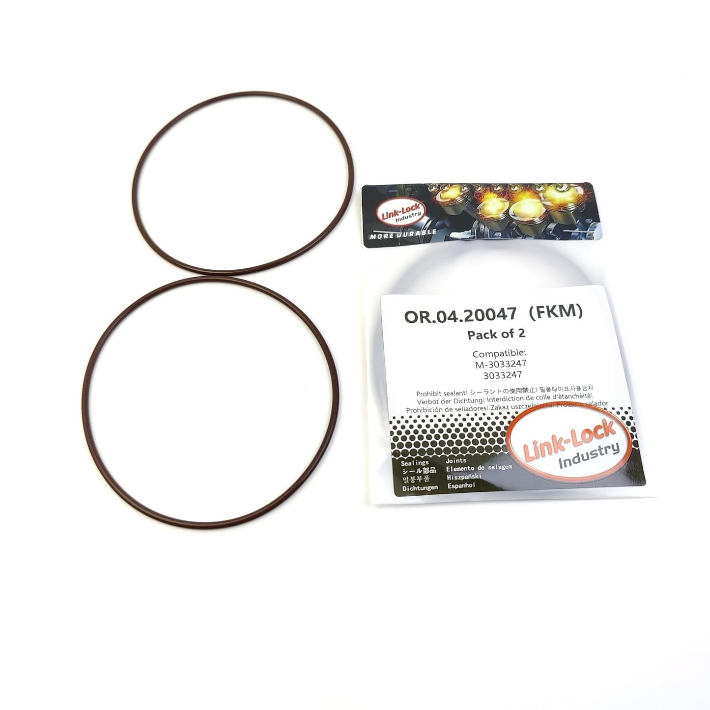 LINK-LOCK 2PCS OR.04.20047 FKM Viton 94.9×2.6 Sealing Universal O-Ring Kit M-3033247 3033247 for CUMMINS