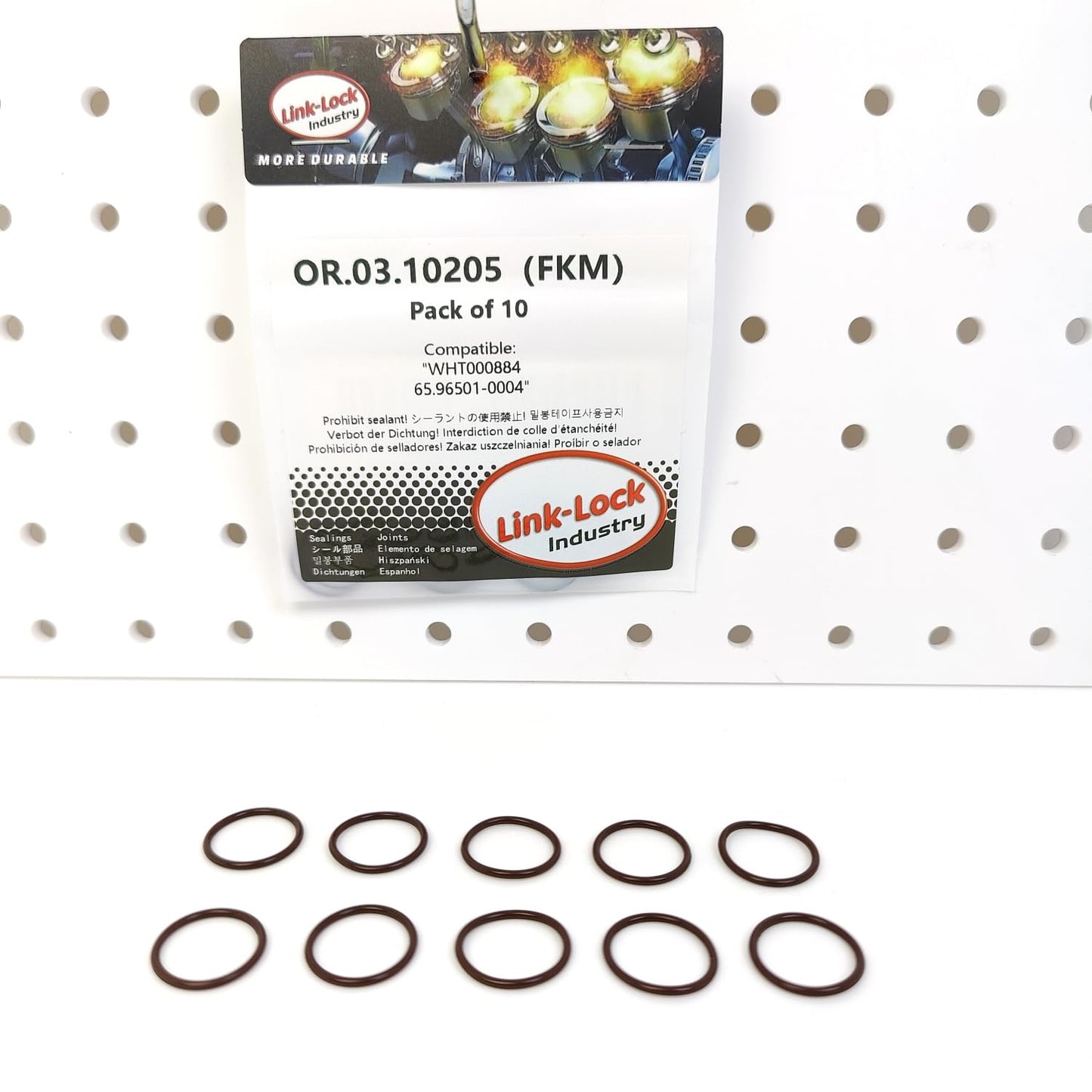 LINK-LOCK 10PCS OR.03.10205 FKMバイトンシーリングOリングキット コモンレール燃料インジェクター WHT000884 65.96501-0004 AUDI-ASB BPP CAGA BKN用 BENTLEY-CZAA CZAC用 VW-CUVC用 PORSCHE-M05 MCT用