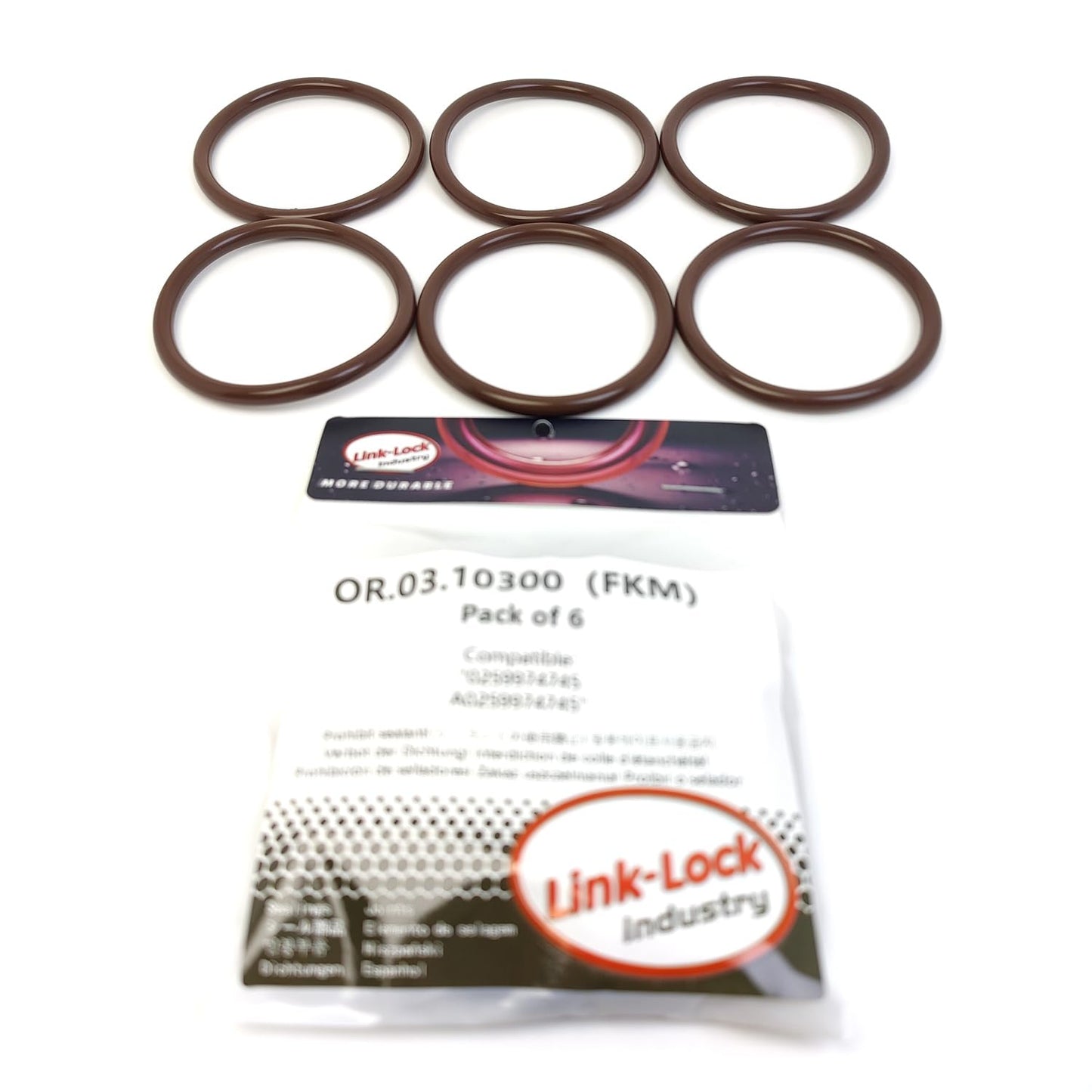 LINK-LOCK 6個 OR.03.10300 FKMバイトンシーリングOリングキット ターボチャージャー用 0259974745 A0259974745 MERCEDES-BENZ-M276用