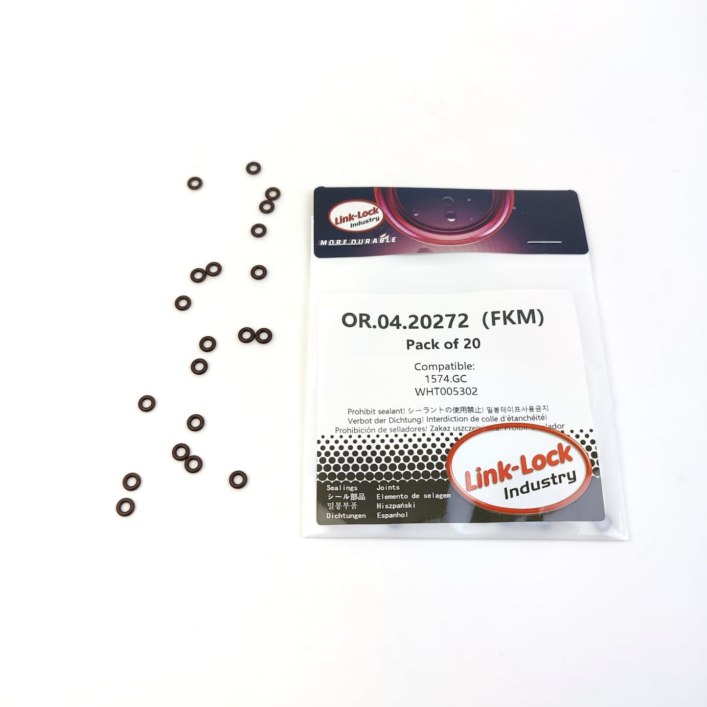 LINK-LOCK 20PCS OR.04.20272 FKM Viton Sealing O-Ring Kit of Injector 1574.GC WHT005302 for PEUGEOT for VW