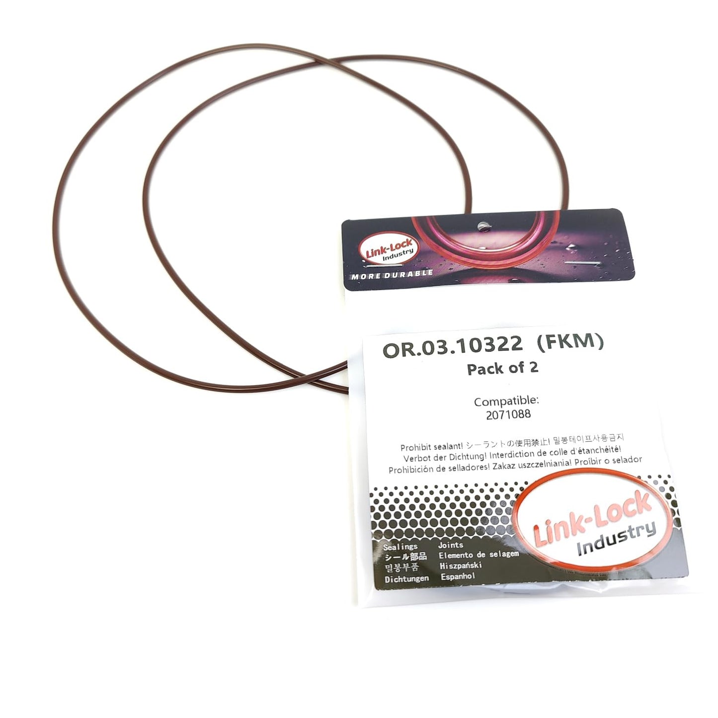 LINK-LOCK 2PCS OR.03.10322 FKMバイトンシリンダーライナーシールOリングキット 2071088 SCANIA-DC11 DC12 DC9 DI12 DI16用