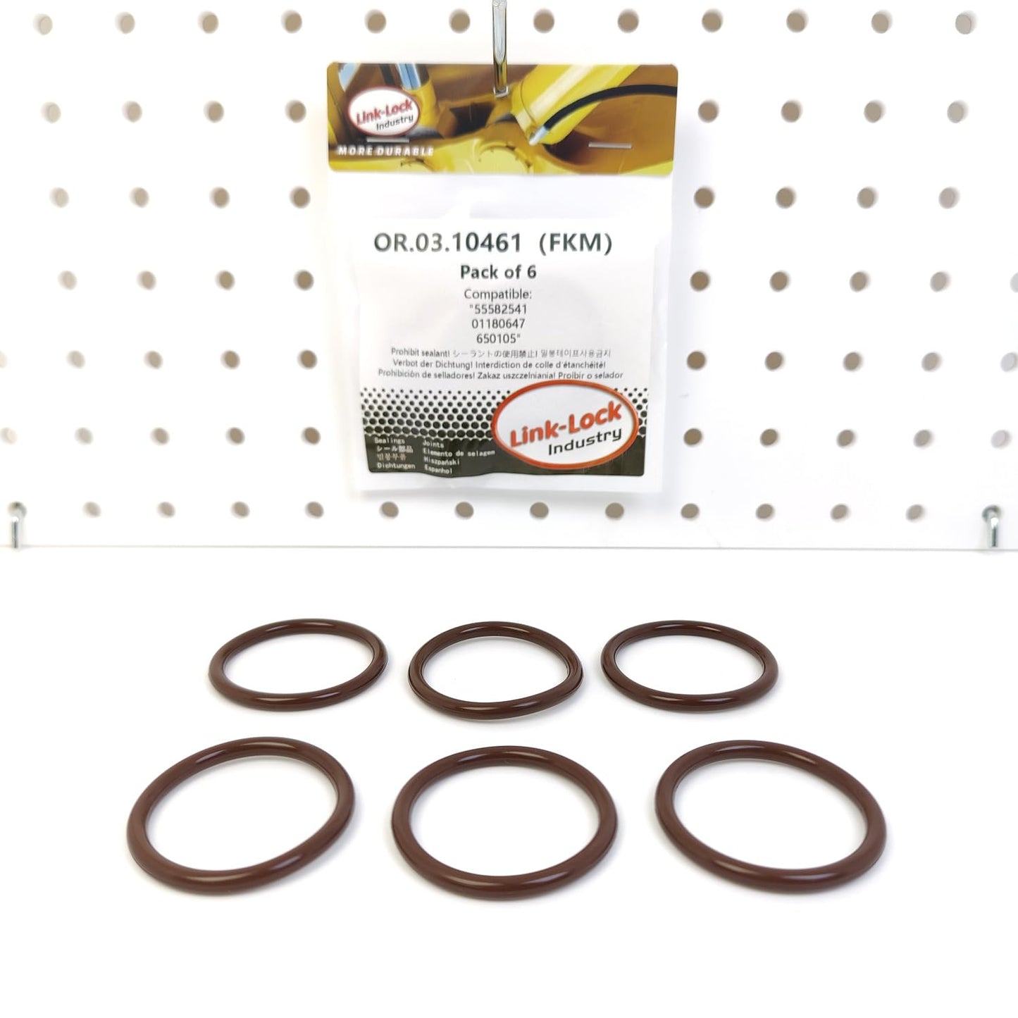 LINK-LOCK 6PCS OR.03.10461 FKM Viton Sealing O-ring Kit of Engine oil filling cap 55582541 01180647 650105 For DEUTZ For OPEL