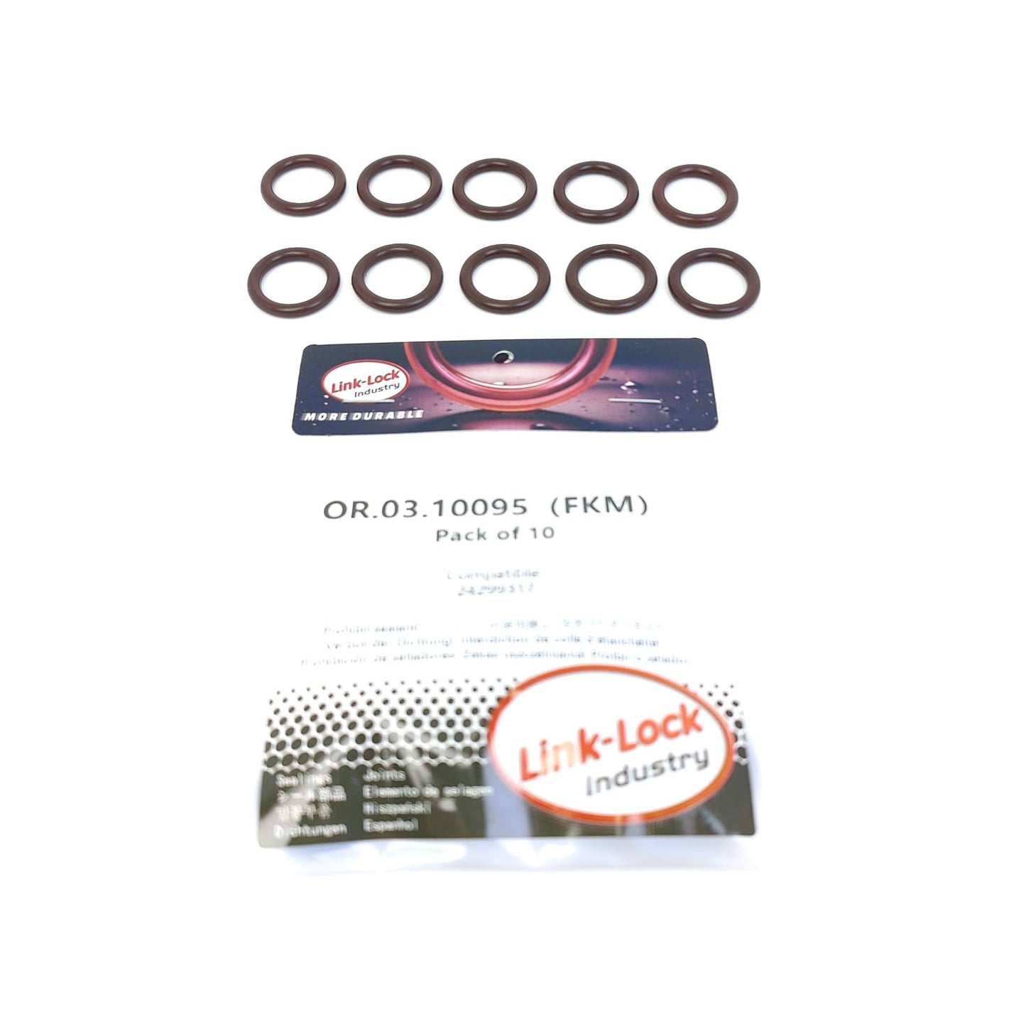 LINK-LOCK 10PCS OR.03.10095 FKM Viton Sealing O-Ring Kit Of Engine oil cooler 24299317 For CHEVROLET-LT2 LT6