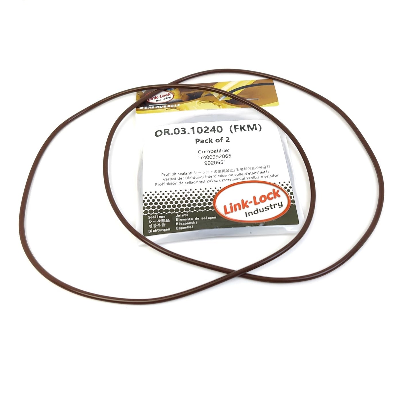 LINK-LOCK 2PCS OR.03.10240 FKM Viton Sealing O-Ring Kit of Air compressor 7400992065 992065 For VOLVO-D13400 D13A380 D13A480 D13A440 For RENAULT TRUCKS-DTI13 DXi 13