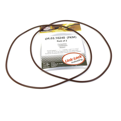 LINK-LOCK 2PCS OR.03.10240 FKM Viton Sealing O-Ring Kit of Air compressor 7400992065 992065 For VOLVO-D13400 D13A380 D13A480 D13A440 For RENAULT TRUCKS-DTI13 DXi 13