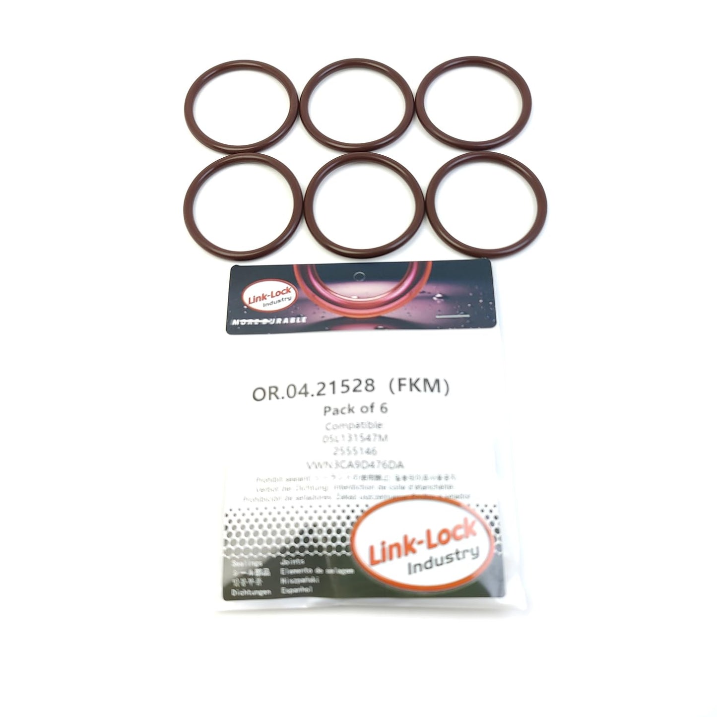 LINK-LOCK 6PCS OR.04.21528 FKM Viton Sealing O-Ring Kit of Exhaust Gas Recirculation Valve 05L131547M 2555146 VWN3CA9D476DA for AUDI-DXPA DTUA DSUB DTRB DTTC For VW