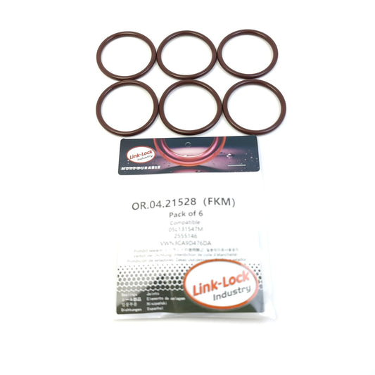 LINK-LOCK 6PCS OR.04.21528 FKM Viton シーリングOリングキット 排出ガス再循環バルブ 05L131547M 2555146 VWN3CA9D476DA AUDI-DXPA DTUA DSUB DTRB DTTC VW用