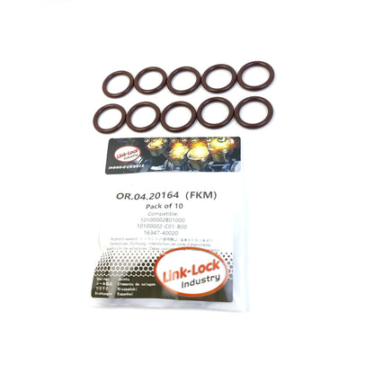LINK-LOCK 10PCS OR.04.20164 FKM Viton Sealing O-Ring Kit of WATER BY-PASS 10100002B01000 10100002-C01-B00 16347-40020 for BAIC for TOYOTA