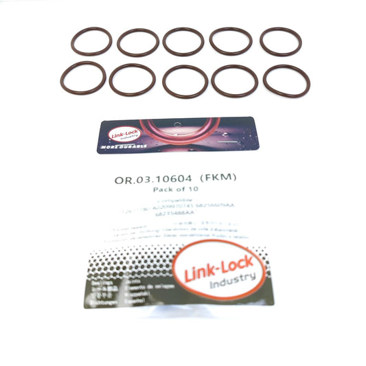 LINK-LOCK 10個 OR.03.10604 FKMバイトンシーリングOリングキット ワイヤーハーネスコネクター用 12677780 A0209970745 68256609AA 68235488AA BUICK CADILLAC CHEVROLET MERCEDES-BENZ JEEP用