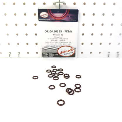 LINK-LOCK 20PCS OR.04.20225 FKM Viton シールOリングキット インジェクター用 8-94227-640-0 8-94227640-0 MD614813 1465A188 90301-07030 90301-07042 N90067202 AUDI、ISUZU、MITSUBISHI、TOYOTA、VW用