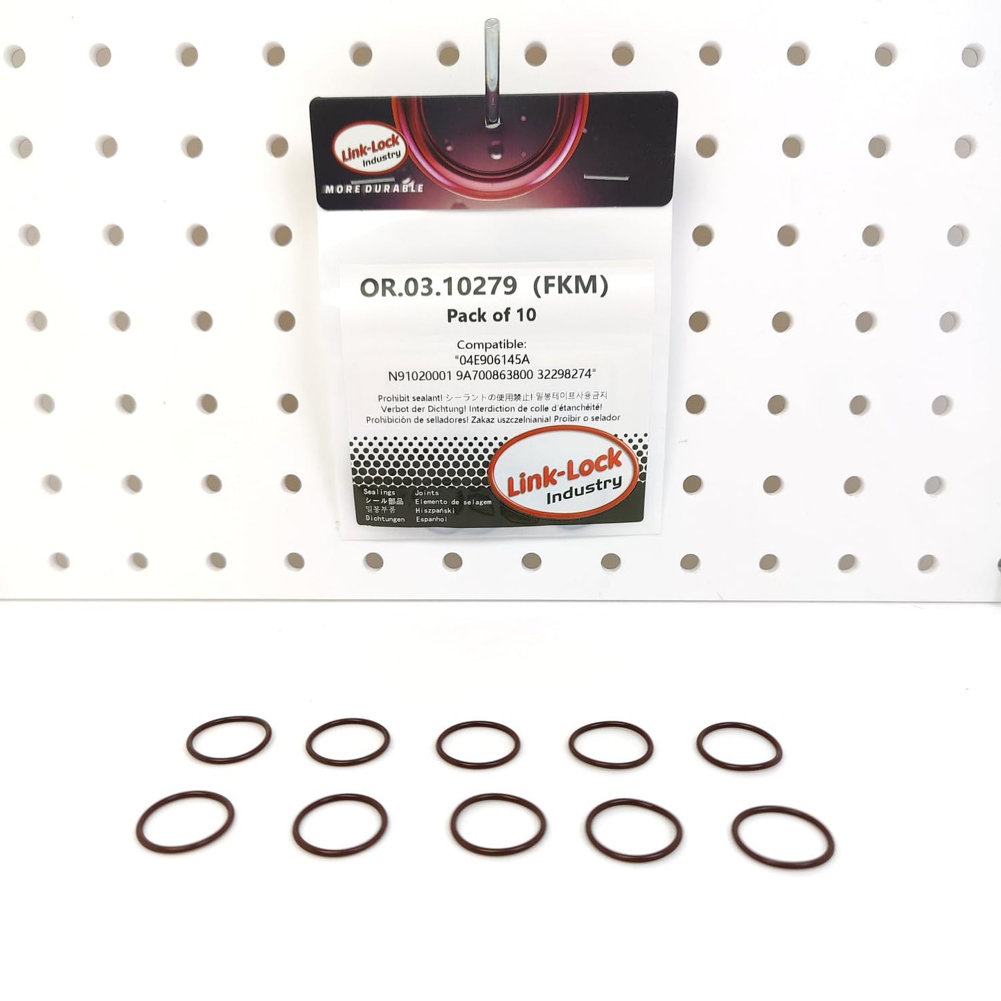 LINK-LOCK 10PCS OR.03.10279 FKM Viton Sealing O-Ring Kit of Camshaft Adjustment and Crankcase Cover 04E906145A N91020001 9A700863800 32298274 For AUDI-CADA CDNA CETA CAEA For KTM-CAEB For SEAT-CDND