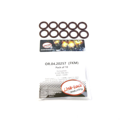 LINK-LOCK 10PCS OR.04.20257 FKM Viton Sealing O-Ring Kit of Pickup Tube / Oil Pump 91309-P8A-A01 90301-15009 for HONDA for TOYOTA