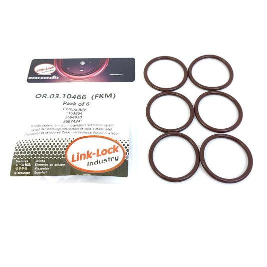 LINK-LOCK 6PCS OR.03.10466 FKM Viton 34×3.5 Sealing Universal O-ring Kit 163654 3694930 3697434 For CUMMINS