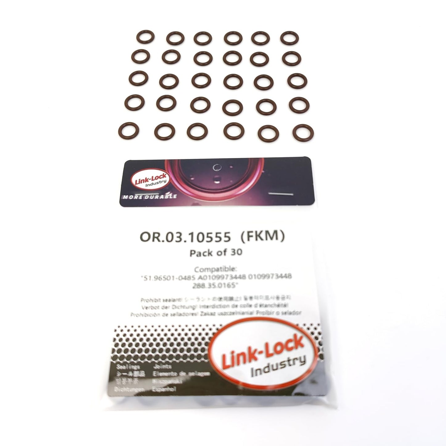 LINK-LOCK 30PCS OR.03.10555 FKM Viton Sealing O-Ring Kit of Gearbox 51.96501-0485 A0109973448 0109973448 288.35.0165 For MAN For MERCEDES-BENZ For STEYR