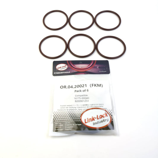 LINK-LOCK 6PCS OR.04.20021 FKMバイトン 40×3.5 シーリング汎用Oリングキット 16175-00QAC 8200901253 日産 ルノー用