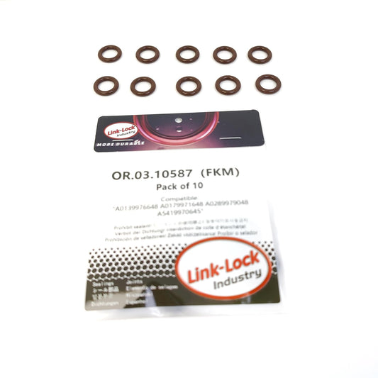 LINK-LOCK 10PCS OR.03.10587 FKM Viton Sealing O-Ring Kit of Oil dipstick A0139976648 A0179971648 A0289979048 A5419970645 For MERCEDES-BENZ