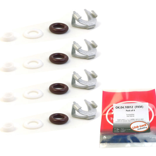 LINK-LOCK 4Set OK.04.10012 fuel injector repair kit 03C198149 with FKM Viton O-RING For VW For AUDI 1.4T 30T CNWA CNVA CMSA