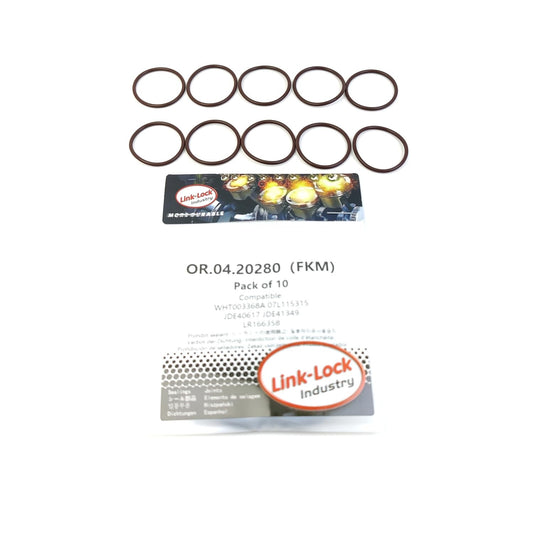 LINK-LOCK 10個 OR.04.20280 FKM バイトン オイルプレッシャーレギュレーティングバルブ用Oリングキット WHT003368A 07L115315 JDE40617 JDE41349 LR166358（AUDI、JAGUAR、LAND、ROVER用）