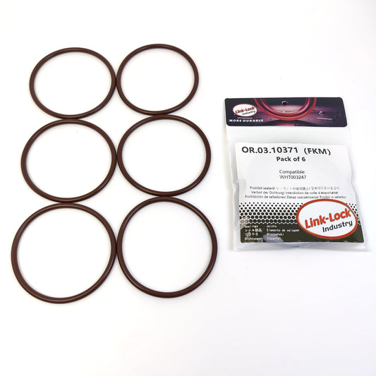 링크-록 6PCS OR.03.10371 터보차저 흡기 호스 WHT003247 FKM 바이톤 실링 O-링 키트 (아우디-CAXA CWLA CZDA CAXC용, 스코다-CAXA CJZD CZDB용, VW-DNKA DSJA용)