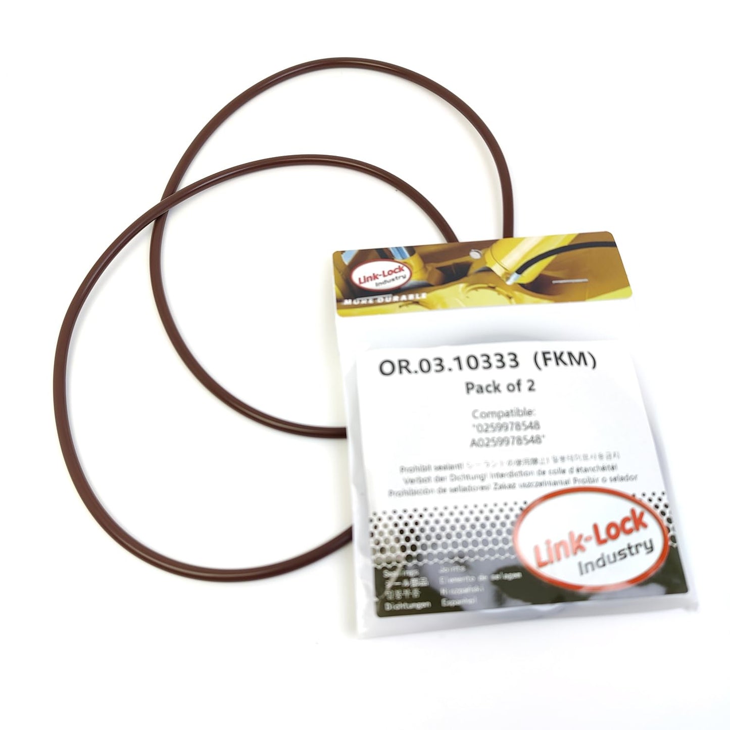 LINK-LOCK 2PCS OR.03.10333 FKM Viton Sealing O-Ring Kit of Cylinder Liner 0259978548 A0259978548 For MERCEDES-BENZ-M476 OM447 OM401 OM441 OM445 OM442 OM446