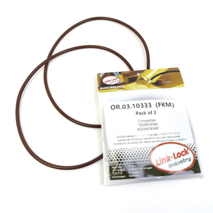 LINK-LOCK 2PCS OR.03.10333 FKM Viton Sealing O-Ring Kit of Cylinder Liner 0259978548 A0259978548 For MERCEDES-BENZ-M476 OM447 OM401 OM441 OM445 OM442 OM446