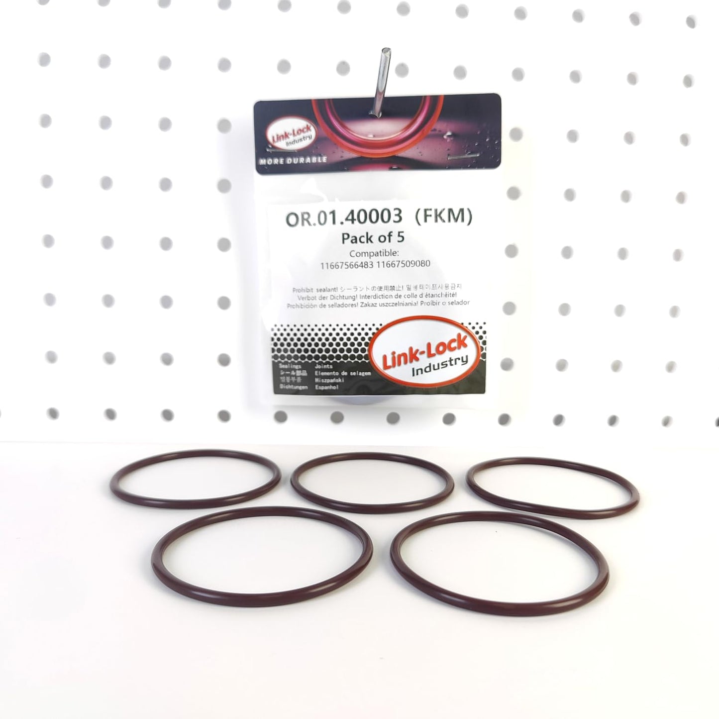 LINK-LOCK 5個 FKM Viton OR.01.40003 エンジンバキュームポンプOリングガスケット 11667566483 11667509080 BMW N13 N62 N46 メルセデス M272用