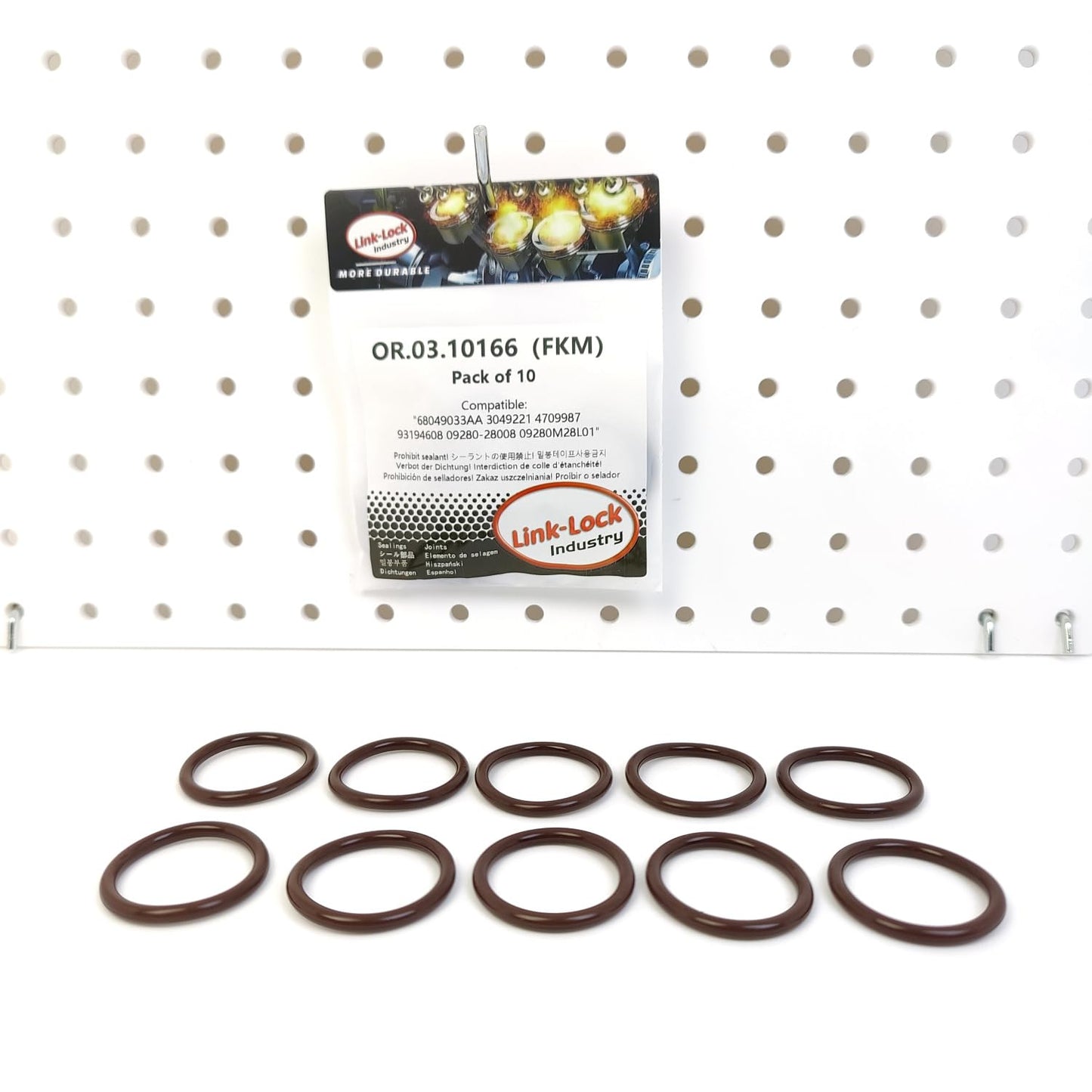 LINK-LOCK 10PCS OR.03.10166 FKM Viton Sealing O-Ring Kit of Coolant pipeline 68049033AA 3049221 4709987 93194608 09280-28008 09280M28L01 For NISSAN-K10B For OPEL-K10B K12B For SUZUKI-K10B K12B